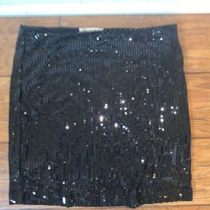 Black sequin skirt